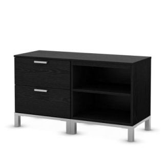 South Shore Furniture Flexible 2 Drawer and 2 Shelf Unit in Black Oak 3347A2
