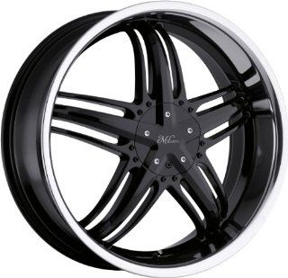 Milanni Force 22 Black Wheel / Rim 5x110 & 5x115 with a 32mm Offset and a 74.1 Hub Bore. Partnumber 457 22868BS32: Automotive