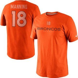 Denver Bronco t shirts : Nike Peyton Manning Denver Broncos Player Name And Number T Shirt   Orange : Sports Fan T Shirts : Sports & Outdoors