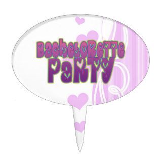 hippie purple heart bachelorette party fun cake pick