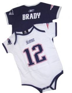 New England Patriots Tom Brady Jersey Name and Number Infant / Baby Onesie Set : Athletic Apparel : Clothing