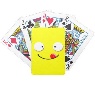 funny cartoon yummy smile smiley deck of cards