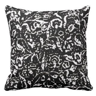 Black and white accent pillow