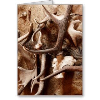 Deer Elk Moose Antlers Hunting Gift Ideas Hunters Greeting Card