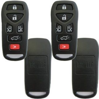 2004,2005,2006,2007,2008,2009 NISSAN QUEST 6 BUTTON 2 SLIDING DOOR KEYLESS ENTRY KEY REMOTE REPLACEMENT CASE SHELL & RUBBER BUTTON PADS PAIR (2 CASE AND RUBBER PADS) **CASE & PAD ONLY NO ELECTRONICS** + FREE DISCOUNT KEYLESS GUIDE: Automotive
