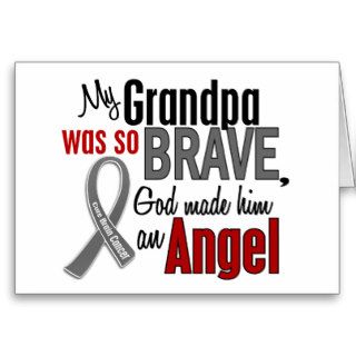 My Grandpa Is An Angel 1 Brain Cancer Greeting Card