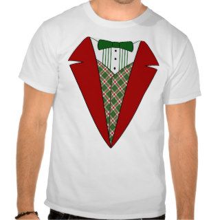 Christmas Tuxedo, Red and Green Elf Tee Shirts