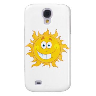 Happy Smiling Sun Mascot Character Galaxy S4 Case