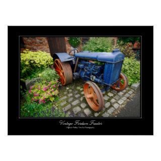 Vintage Fordson Tractor gallery style poster print