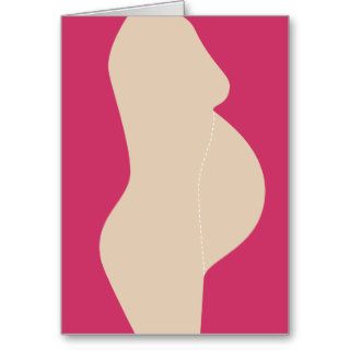 Pregnancy Tummy 4 Girl Folding Card Template
