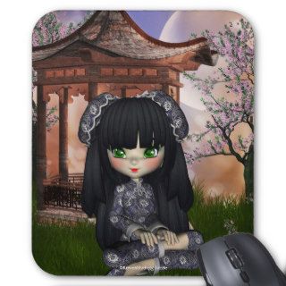 Kawaii China Doll Beautiful Orient Mousepad