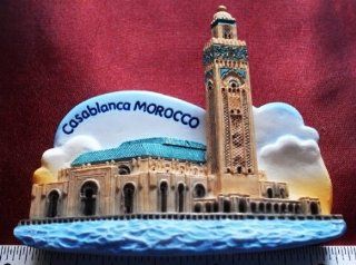 Casablanca Morocco Hassan Mosque Magnets Souvenirs Thailand Vintage HandMade Design : Refrigerator Magnets : Everything Else