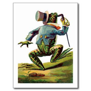 Vintage Dancing Frog Postcard