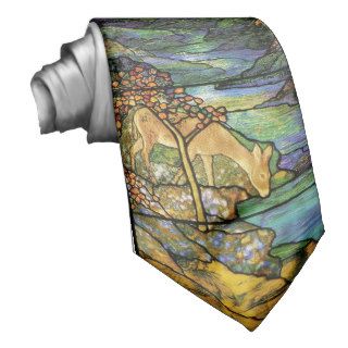 Stained Glass Deer & Water Tie