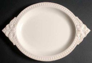 Matceramica Venice Cream 15" Oval Serving Platter, Fine China Dinnerware Kitchen & Dining
