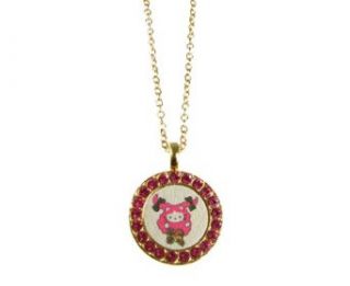 Tarina Tarantino Hello Kitty Peace Small Medallion Necklace (Rose)