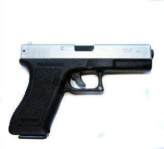 Schwere Softair Pistole HA 117 Metall Edition Gun in Schwarz Silber: Sport & Freizeit