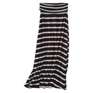 Merona Womens Knit Convertible Maxi Skirt   Black/White   M