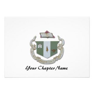 Delta Zeta Crest   Color Invites