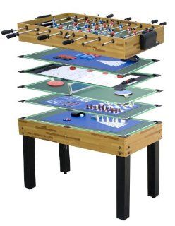 Solex Multi Spieltisch 12 in 1, holz/bunt, 113 x 62 x 81,3 cm: Sport & Freizeit