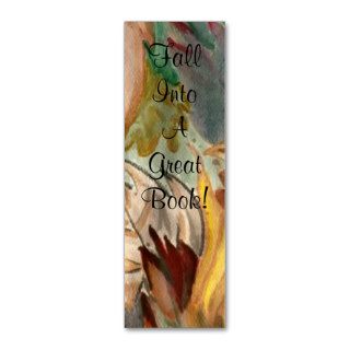 Fall Into A Great Book! Autumn Leaves Painting Business Card Templates