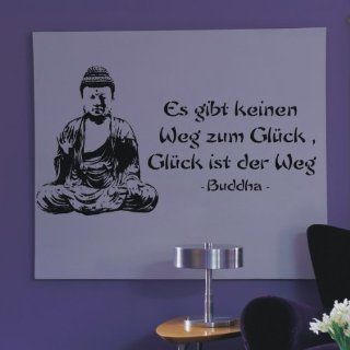 WANDTATTOO BUDDHA ZITAT SPRUCH WANDSTICKER WALLPRINT (Größe 58 x 110 cm) Nr.136: Küche & Haushalt