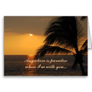 Happy Birthday Love Tropical Sunset Sunset Card