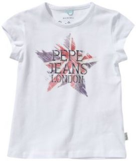 Pepe Jeans Mädchen T Shirt PG500317 BEVERLEY, Gr. 176 (16 Jahre), Weiß (WHITE): Bekleidung