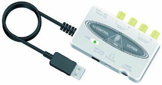Behringer Ucontrol UCA202 USB/Audio Interface mit extrem niedriger Latenz, 2 Ein /2 Ausgängen: Musikinstrumente