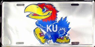 University of Kansas Jayhawks Collegiate Chrome Embossed Metal Novelty License Plate Tag Sign 50081: Everything Else