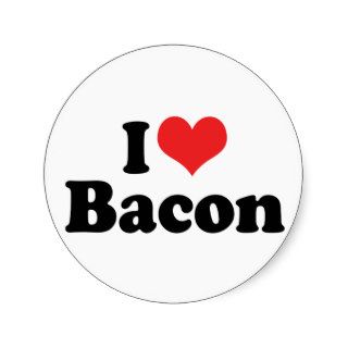 I Love Bacon Stickers