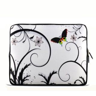 White&Butterfly 15" 15.4" 15.6" inch Notebook Laptop Case Sleeve Carrying bag for Apple MacBook Pro 15 15.4 /Dell Inspiron 15R Vostro XPS Alienware M15X /ASUS A55 K55 N56 X54 /Sony E15 S15 EL2/Lenovo ThinkPad E530 /HP Acer: Computers &am