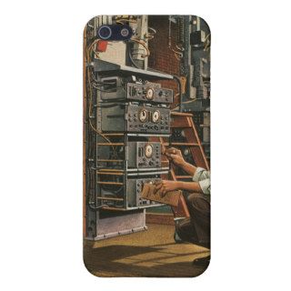 Vintage Business Radio Technician Fixing Equipment Cover For iPhone 5