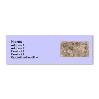 1507 Martin Waldseemuller World Map Business Card Templates