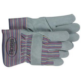 Boss Buckeye Leather Palm Gloves Side Leather Palm Glovessafety Cuff Leather Tip: Office Products