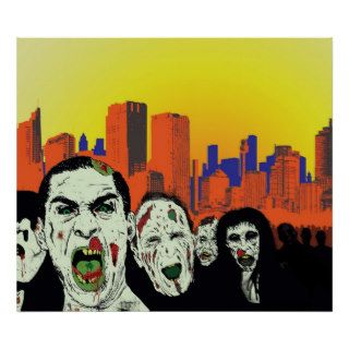 zombie city print