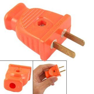 US AU 2 Pin Plug 16A 250VAC DIY Cable Connector Orange Red: Electronics