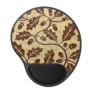 Brown Acorns and Oak Leaves Gel Mouse Mat