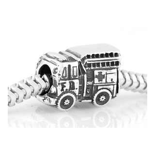 Zable Silver Fire Department Truck Bead Charm: Jewelry