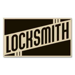 retro locksmith business cards
