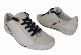 Coach Malli White Calf Suede Athletic Sneaker Shoes (6 M): Shoes