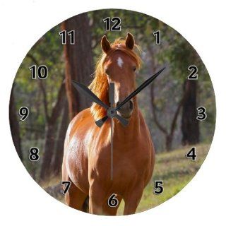 Horse In The Woods Wall Clock : Sports & Outdoors