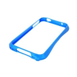 Blue Metallic Chrome Side Bumper Cover for Apple iPhone 4 4S Cell Phones & Accessories