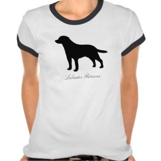 Labrador Retriever dog silhouette womens t shirt