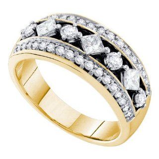 14K Yellow Gold 1.0CT Diamond (Clarity I1 I2 Color H I) Fine Ring Size 7 Will Ship With Free Jewelry Gift Box: Jewelry