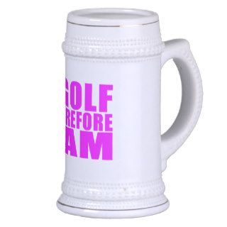 Funny Girl Golfers Quotes  : I Golf therefore I am Coffee Mugs