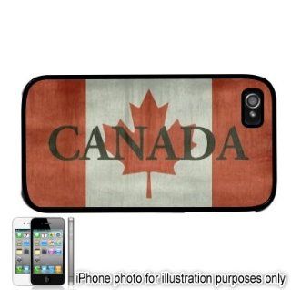 Canada Name Distressed Flag Apple iPhone 4 4S Case Cover Skin Black: Cell Phones & Accessories