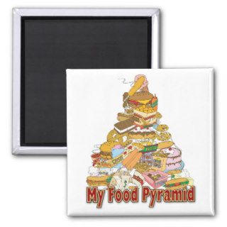 My Food Pyramid ~ Junk Food Snacks Refrigerator Magnet
