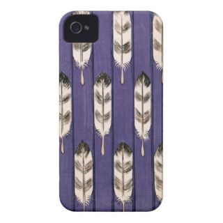 Feathers on Lavender Background iPhone 4 Case