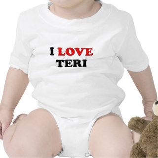 I Love Teri Baby Bodysuits